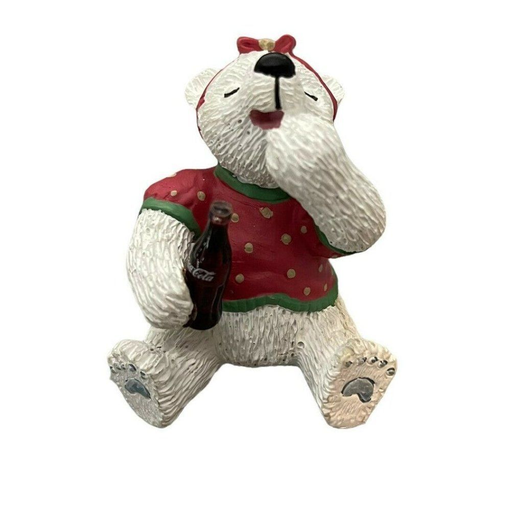Coca-Cola Figurine Polar Bear Cubs‎ “I’m Not Sleepy Really” 1996 Vintage